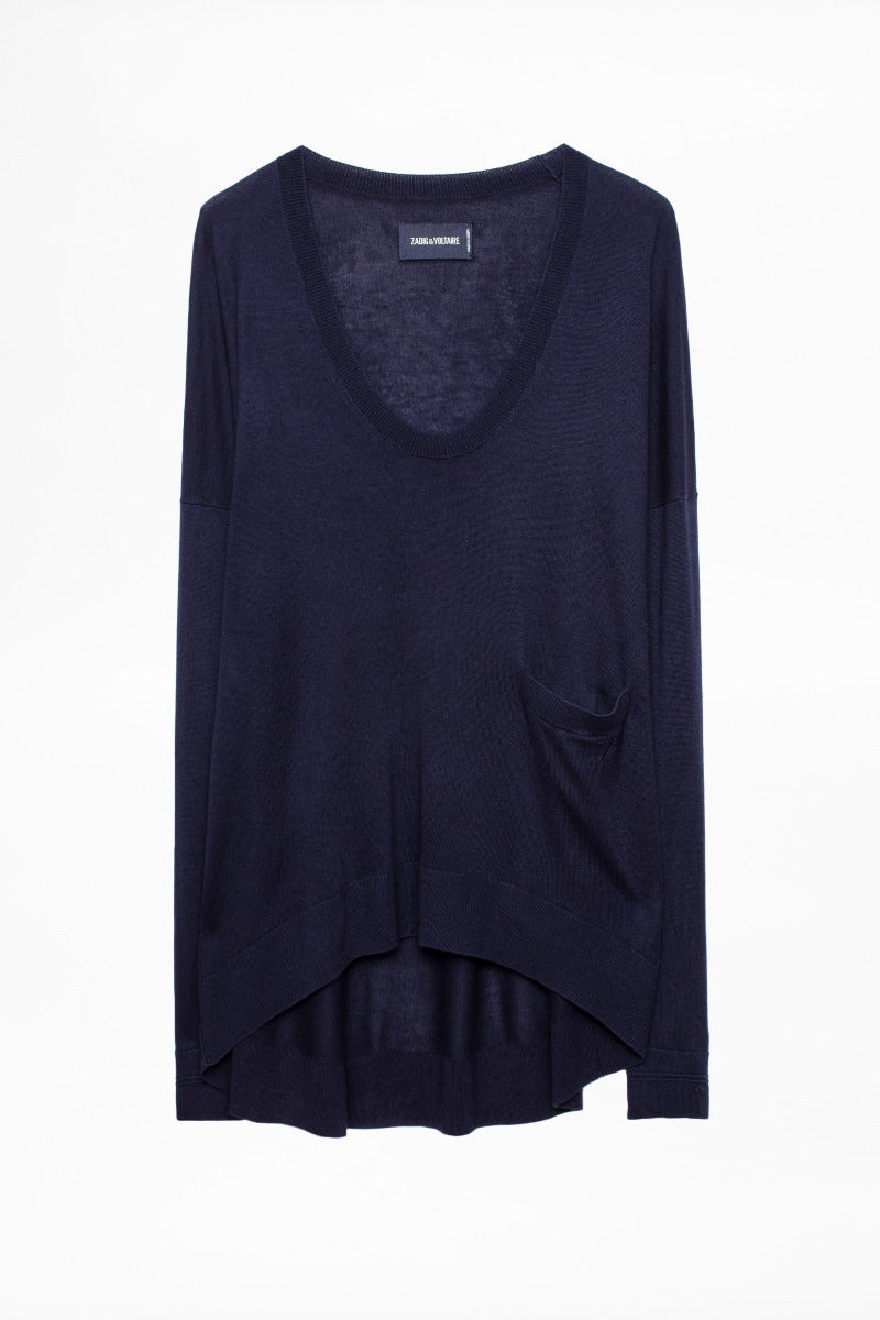 Preppy Silk Sweater - Silk and cashmere sweater